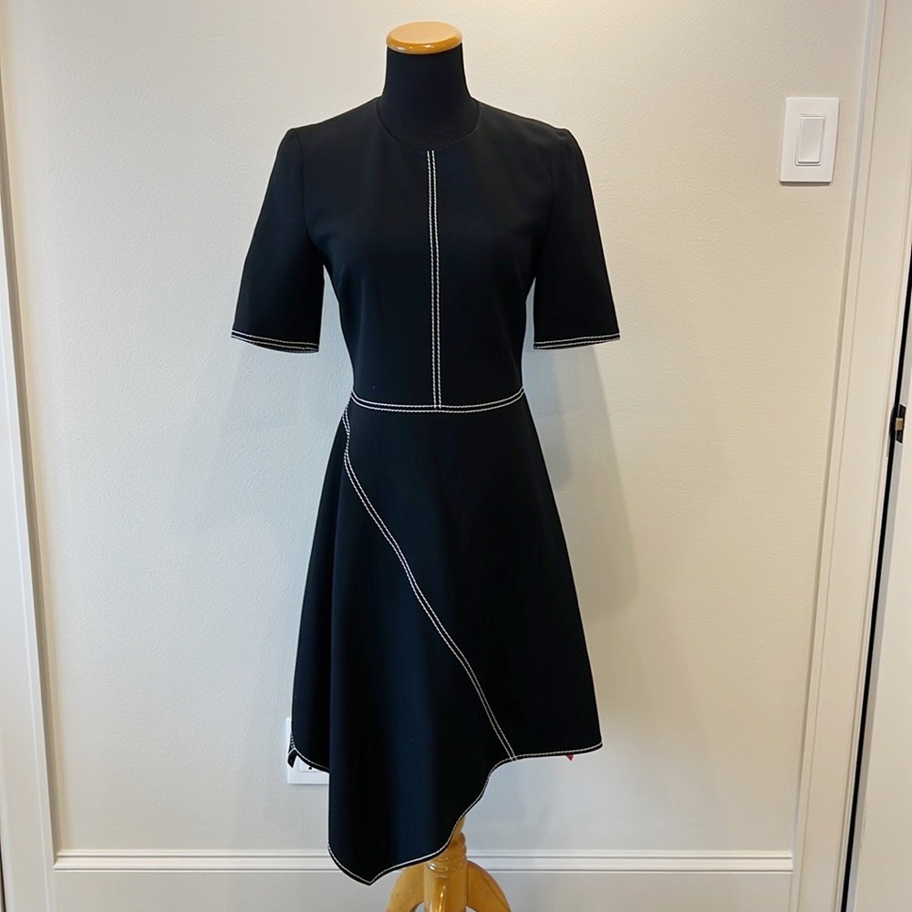 NWT Stella McCartney Asymmetric Top-Stitched Dress - Picture 3 of 15
